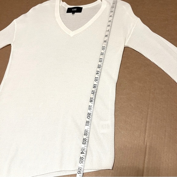 LINE Asymmetric pullover sweater, lightweight cashmere/viscose blend, cream, S - Picture 5 of 15